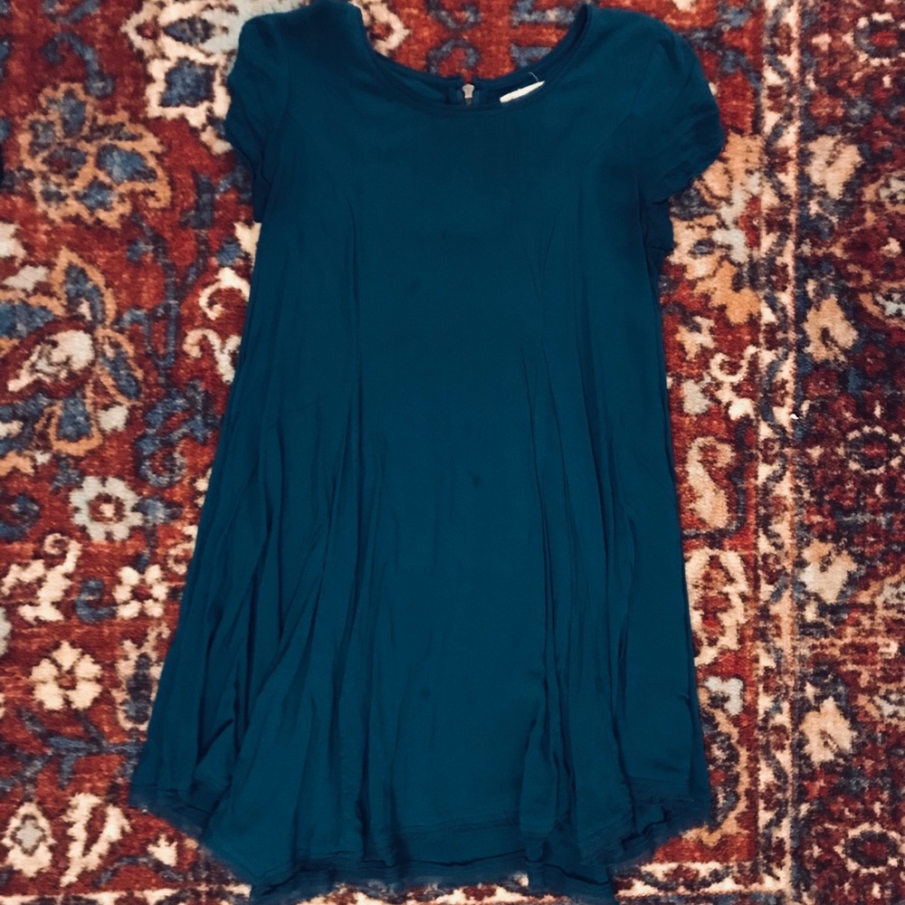 Teal swing dress